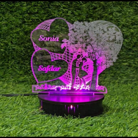 Tree Heart 3d Customized illusion Lamp